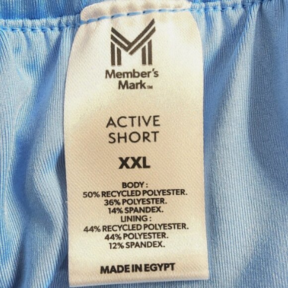 MEMBER’S MARK ACTIVE SHORTS WOMEN XXL BLUE 4-WAY STRETCH LINED POCKETS - Picture 8 of 9